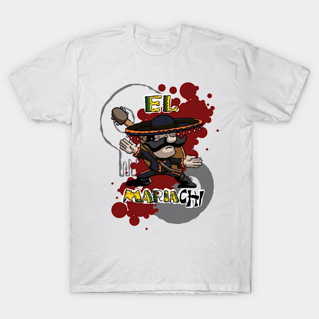 Cute Cinco de Mayo Mexican Mariachi T-Shirt by Kev Brett Designs